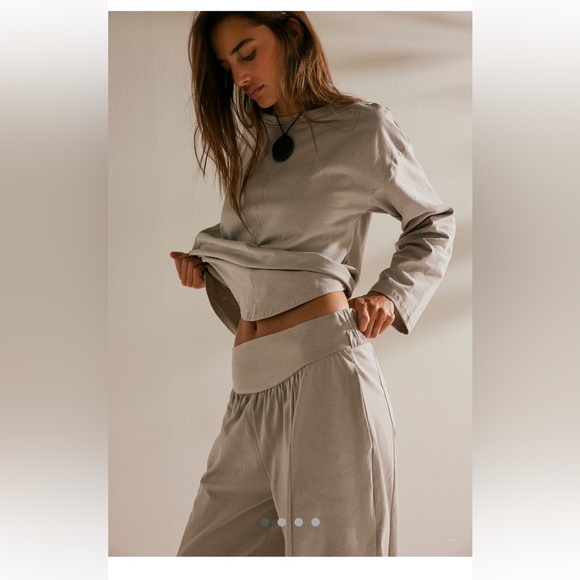 NWT Free People Co-ord set in Stone- size LARGE - Picture 2 of 6